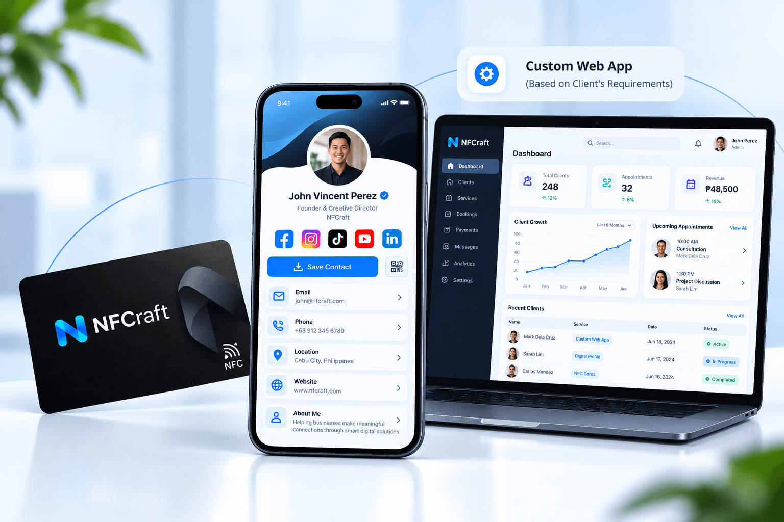 Enterprise Plan - Custom Website & NFC Card